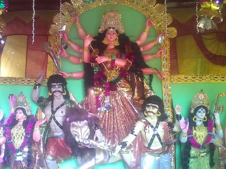 Goddess Durga is worshiped in Malda by the mantra of tribals